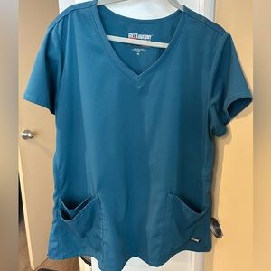 XL Grey’s Anatomy Caribbean Blue scrub top